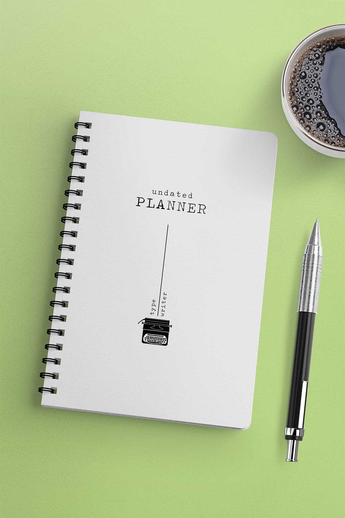 Bir Yıllık Haftalık Planlayıcı Ajanda | Typewriter Serisi