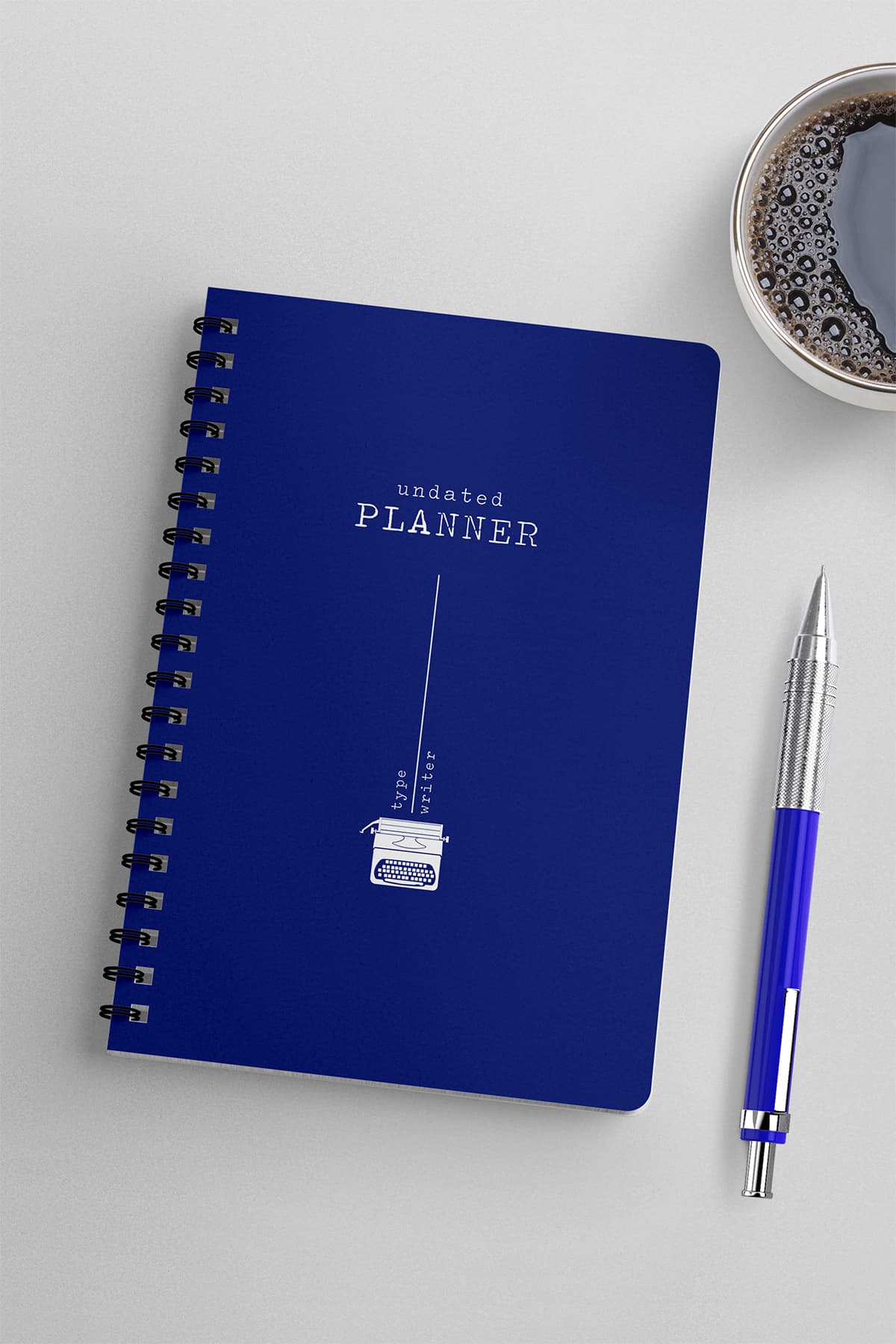 Bir Yıllık Haftalık Planlayıcı Ajanda - Typewriter Serisi