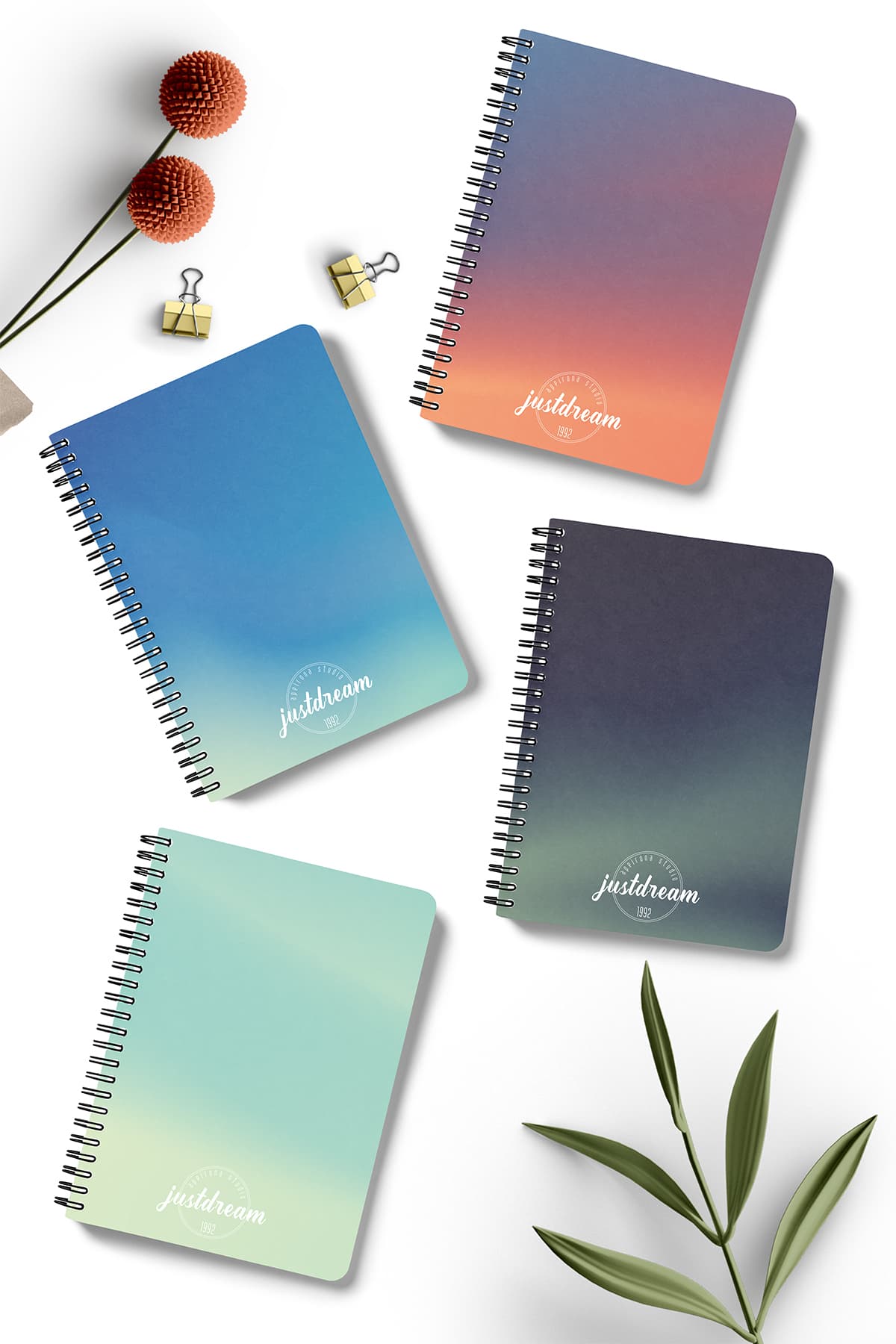 4 Defterli Okul Seti - Kareli + Çizgili + Noktalı + Çizgisiz - 4x100 - 400 Sayfa