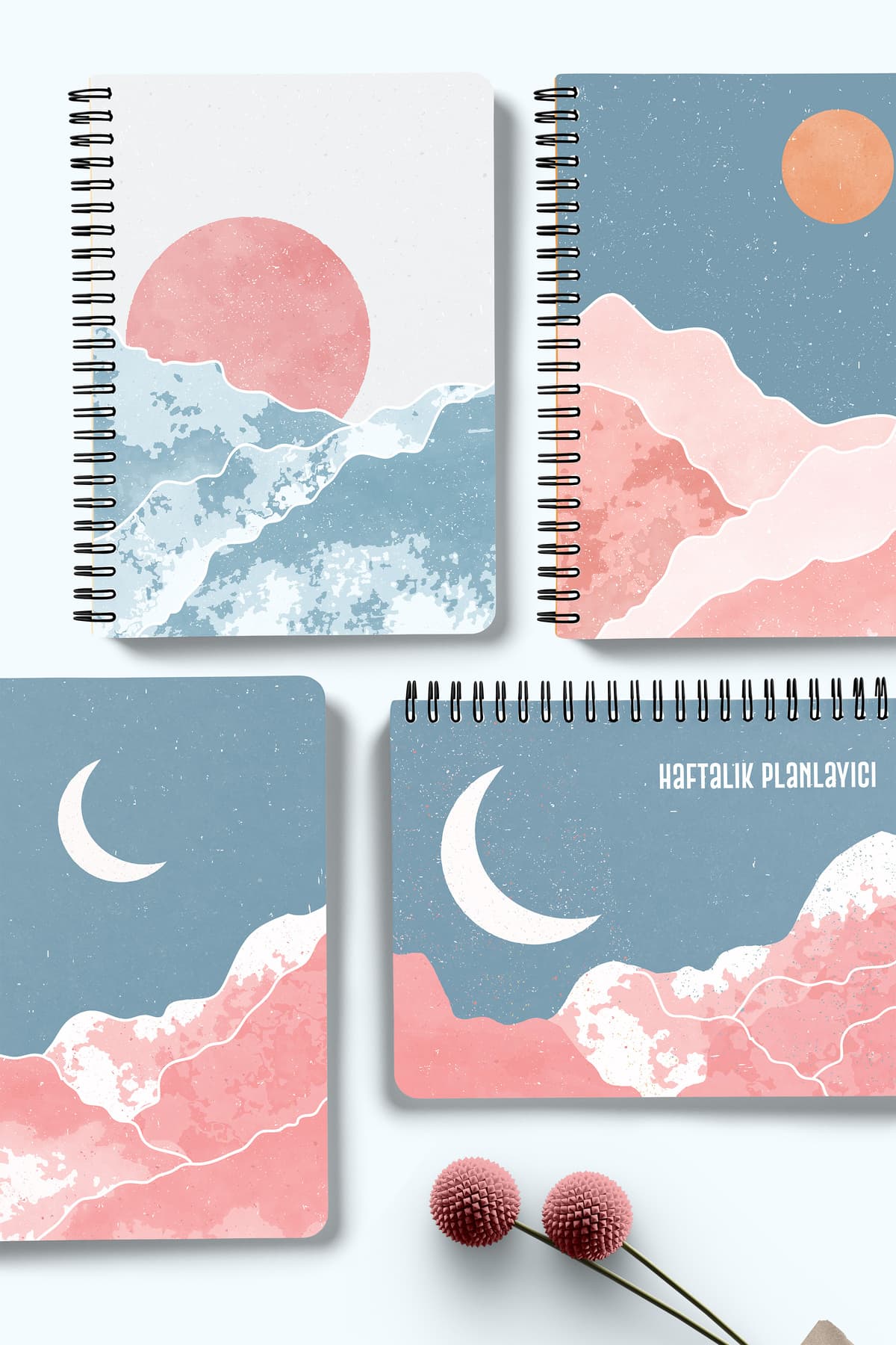 Noktalı Defter Seti | 3 Adet Noktalı Defter + 1 Adet Haftalık Planlayıcı