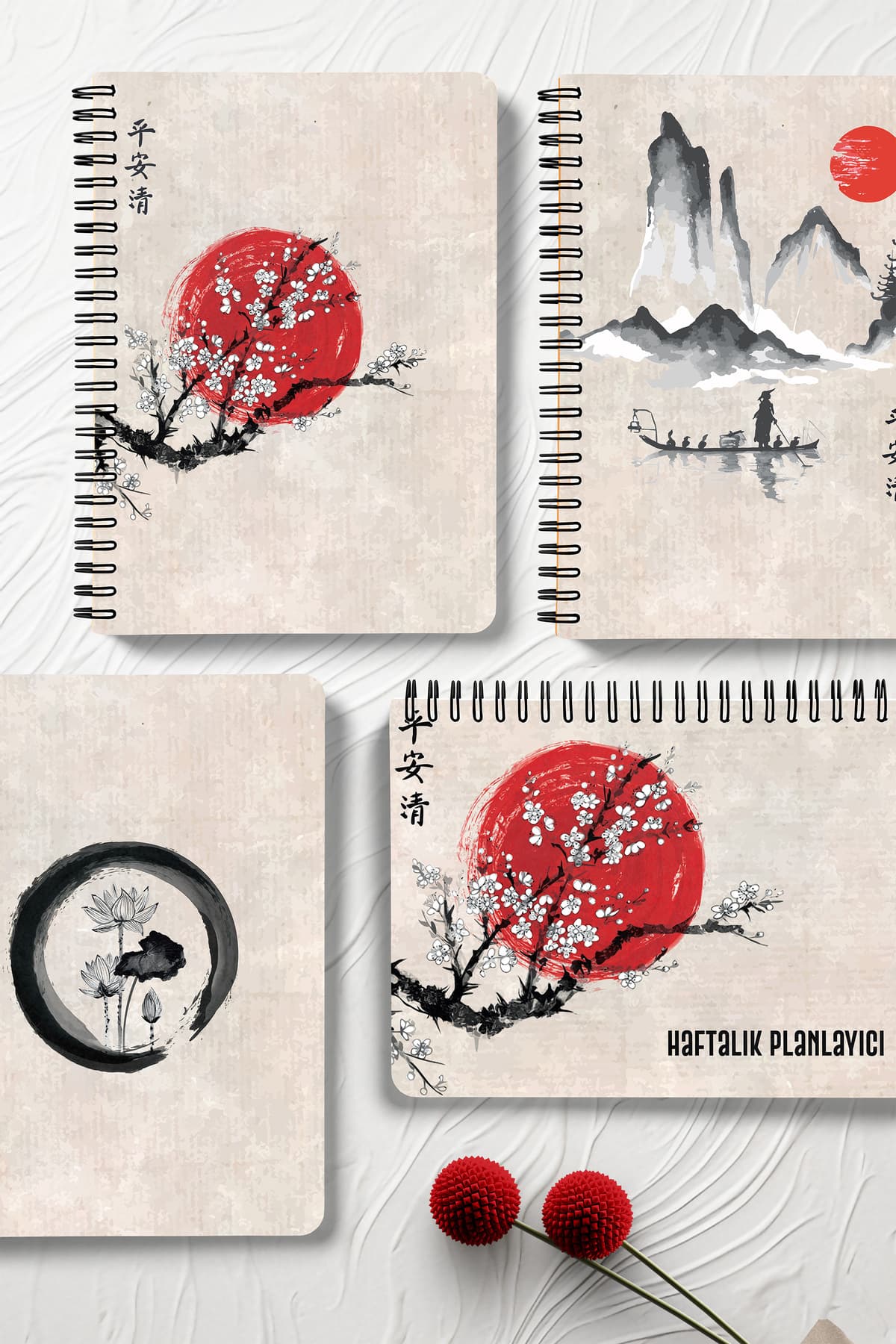 Noktalı Defter Seti | 3 Adet Defter + 1 Adet Haftalık Planlayıcı