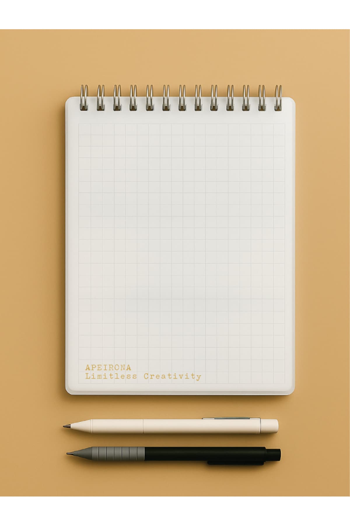 PP Şeffaf Sert Kapak | Kareli veya Çizgili Defter | Ekstra Kalın Kağıt | Gümüş Tel Spiral