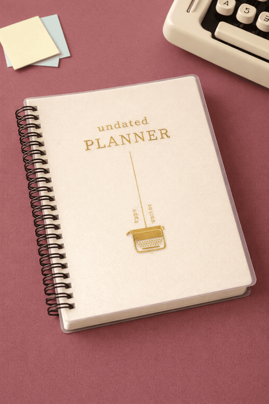 Bir Yıllık Haftalık Planlayıcı Ajanda | Typewriter Serisi