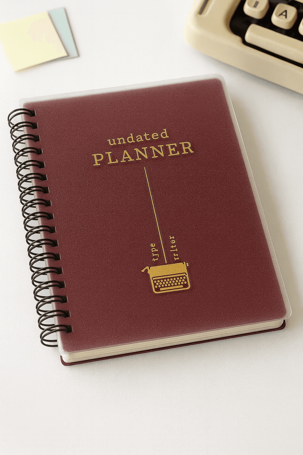 Bir Yıllık Haftalık Planlayıcı Ajanda | Typewriter Serisi